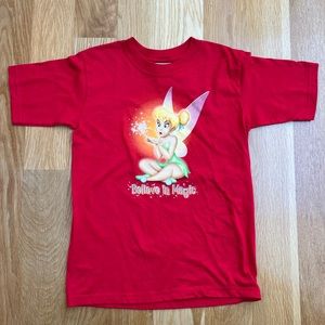 Vintage Disney Store Tinker bell Believe in Magic Tee Shirt NWT Size S